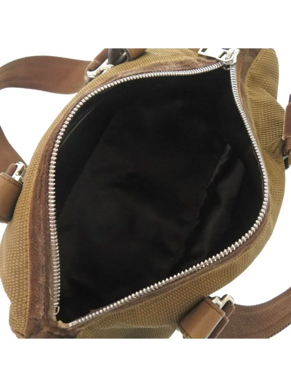 Saint Laurent Mini Boston Canvas Brown Handbag